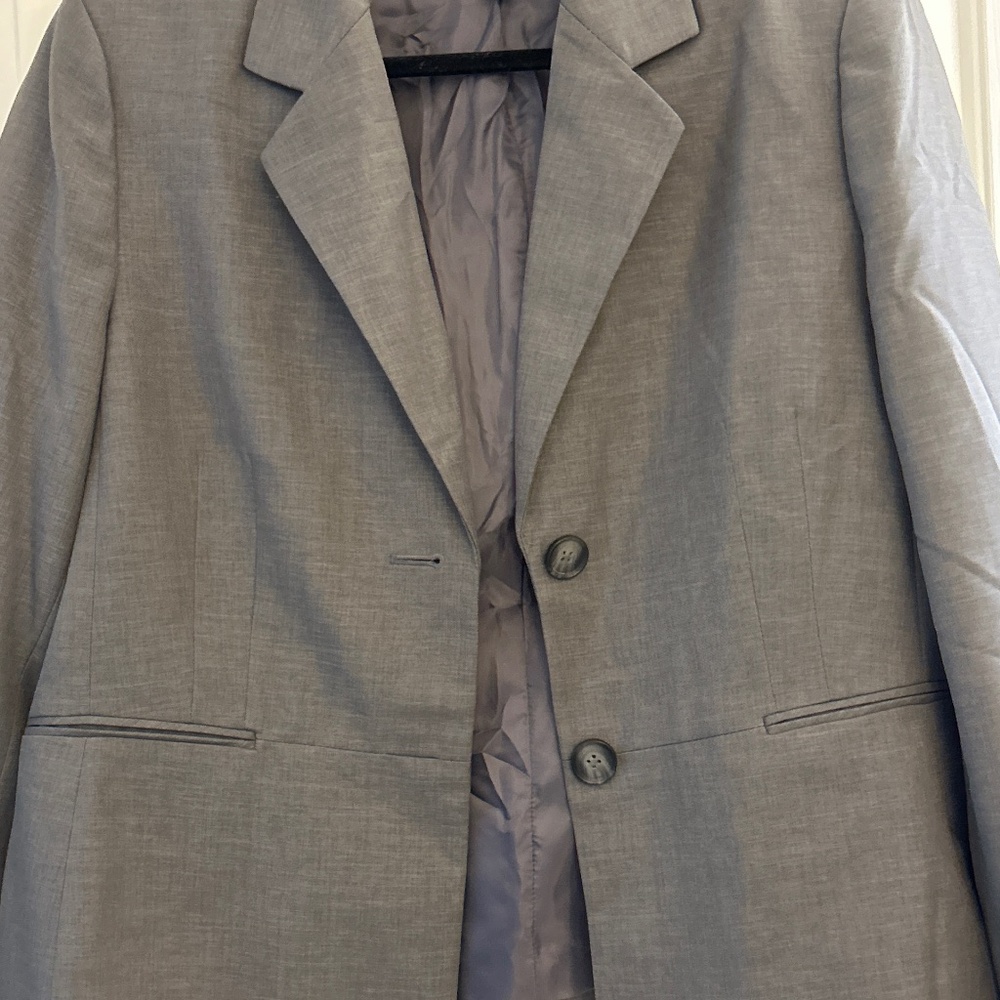 Grey lined Blazer -Size 16